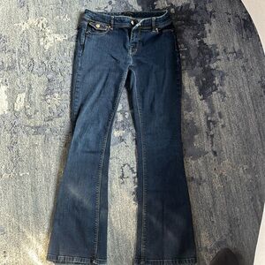 White House Black Market Dark Blue Flare Jeans